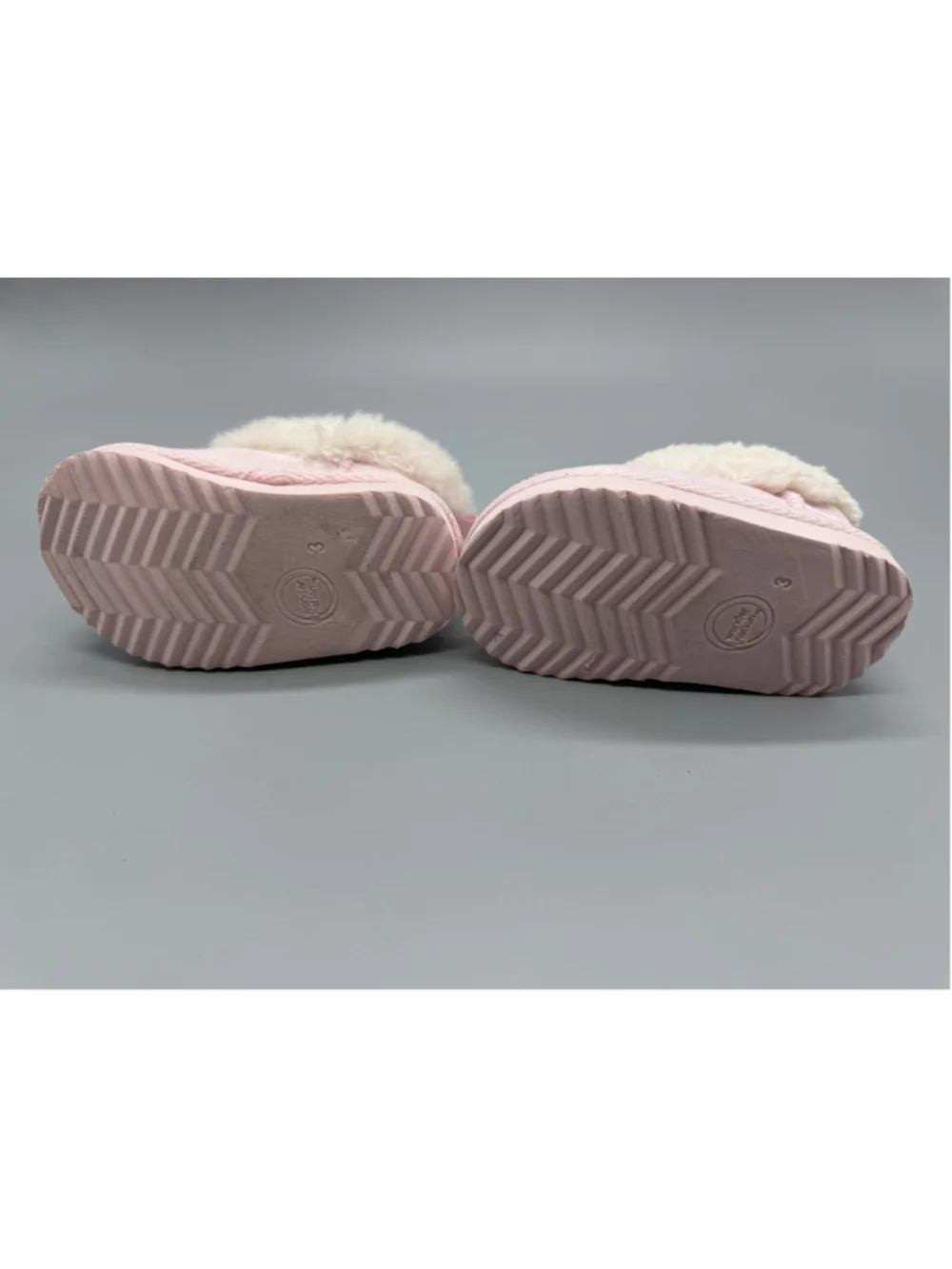 Wonder Nation Pink Faux Suede Bootie Boots Faux Fur Lined Slip-On Girls 3